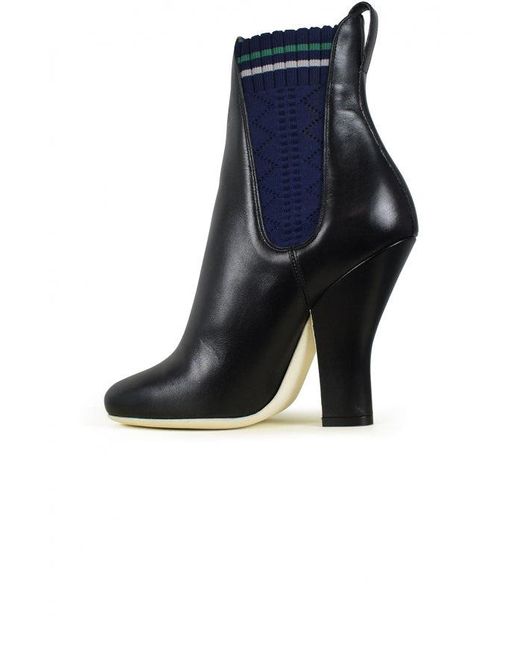 Fendi Blue Leather Boots