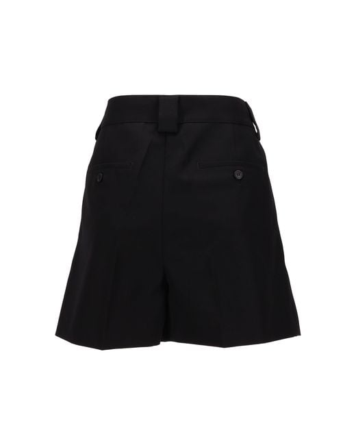 Prada Black Pantaloni Gabardine