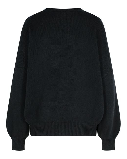 Khaite Black 'Wolfe' Cashmere Sweater