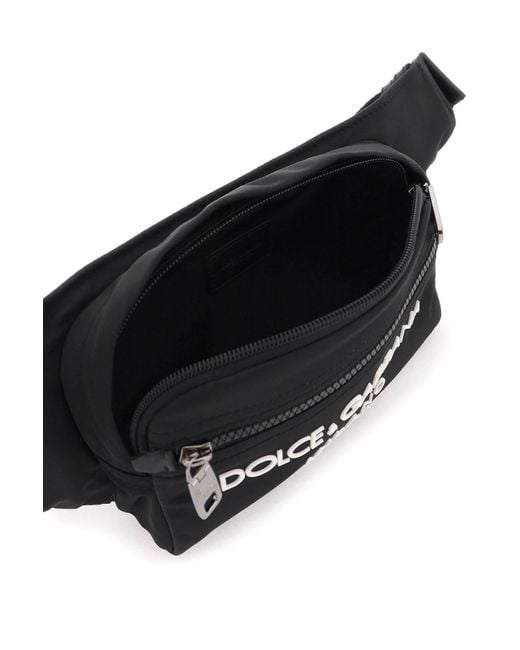 Dolce & Gabbana Nylon Beltpack Bag Met Logo in het Black voor heren
