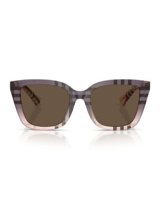 Burberry Zonnebril Be4487 422073 Geruit Gradiënt Roze/bruin Dames in het Brown