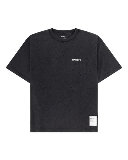 Satisfy Black T Shirt Con Logo