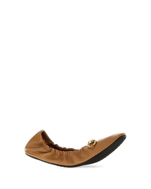 Gucci Natural Leather Prima Ballerinas