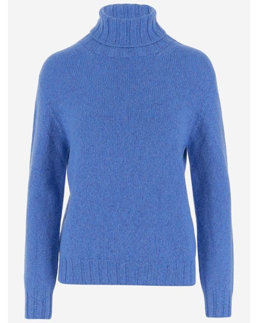 Oliver Lattughi Blue Cashmere Sweater