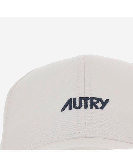 Autry White Baseball Cap With Logo for men