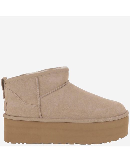 Ugg Brown Classic Ultra Mini Platform Stiefel