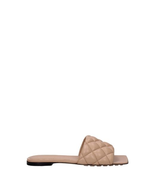 Bottega Veneta Brown Sandals And Clogs Leather/Powder