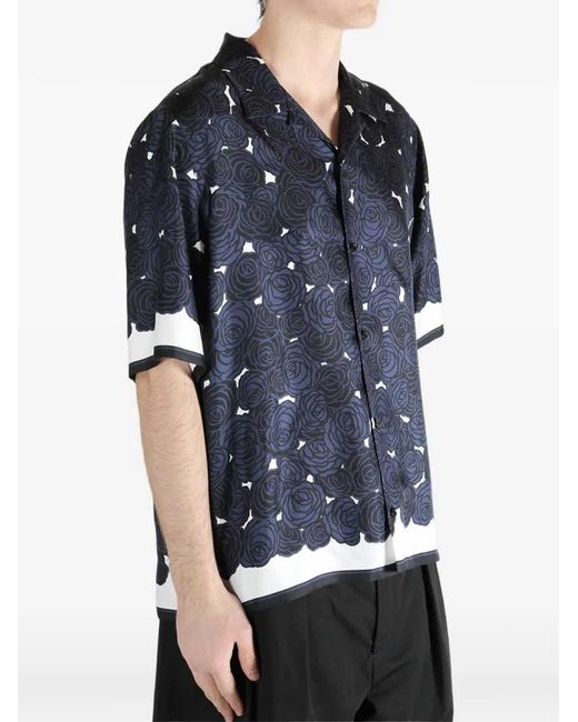 Givenchy Blue Floral Shirt for men