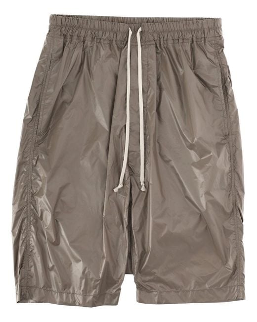 Rick Owens Gray Solid Shorts for men