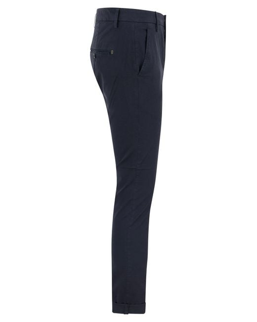 Dondup Blue Gaubert Slim Fit Trousers