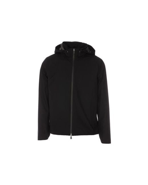 Herno Black Casual Hooded Jacket