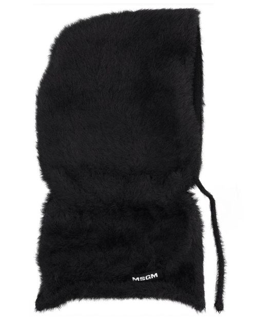MSGM Black Knitted Balaclava
