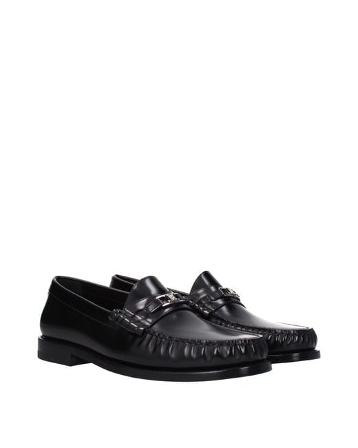 Céline Black Triomphe Loafers/ Leather
