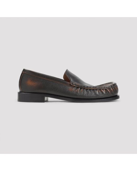 Dries Van Noten Black Calf Leather Loafers