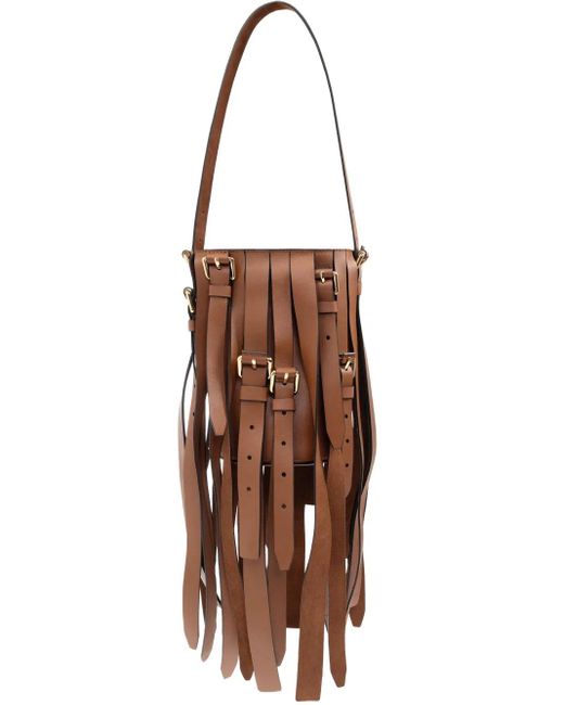 Moschino Brown Umhängetasche mit Gürtel