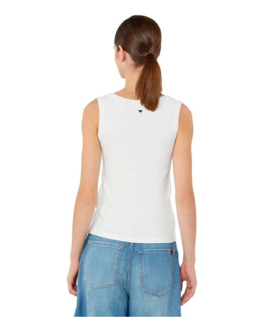 Weekend by Maxmara White Multic Ribbed Top