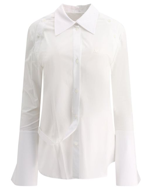 Camisa de "Poplin modular" de Courrèges Courreges de color White
