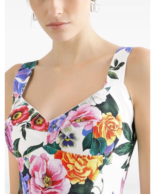 Dolce & Gabbana Gray Bustier With Print