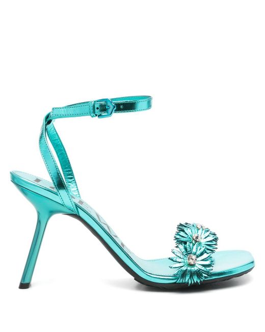 Loewe Blue Petal Flower Sandals