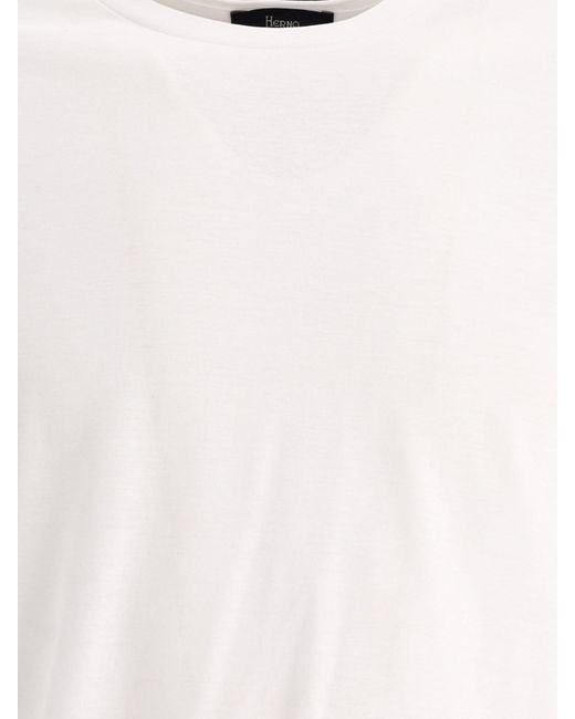 Herno Crêpe Jersey T -shirt in het White voor heren