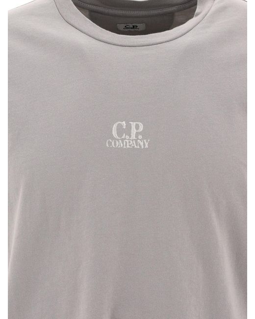 C P Company C.P. Firma "24/1 Drei Karten" T -Shirt in Gray für Herren