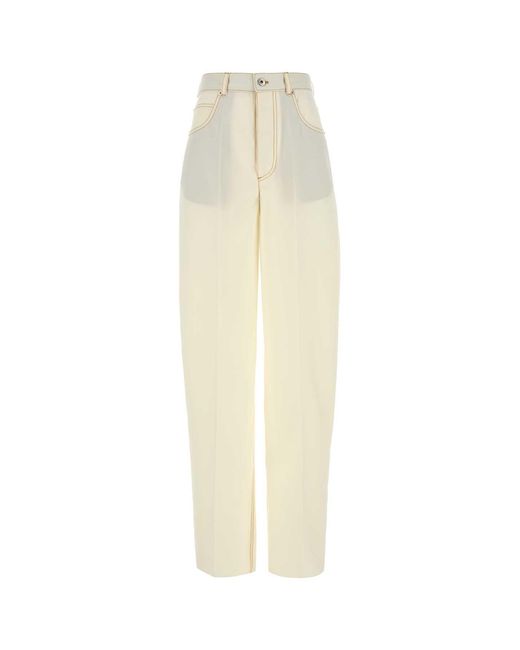 Bottega Veneta White Wool Pant