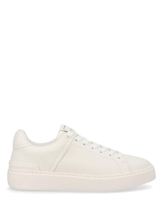 Balmain White B-Court Sneakers for men