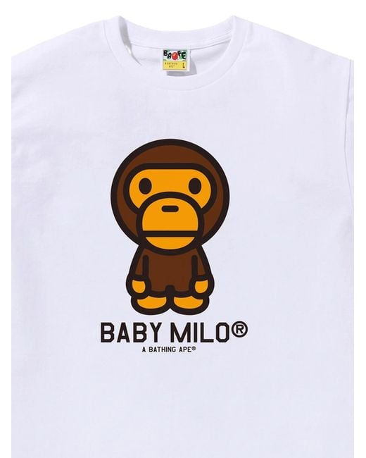 A Bathing Ape White Baby Milo Tee M