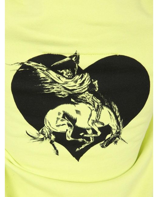 Givenchy Yellow Sacred Heart Print Drawstring Hoodie
