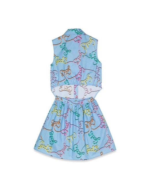 Gcds Blue Blouse And Skirt Set