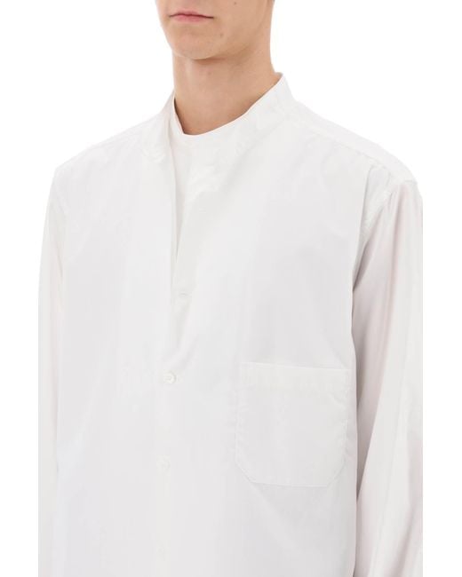 Camicia Lunga Stratificata di Yohji Yamamoto in White da Uomo