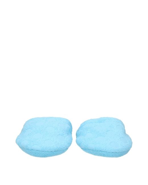 Versace Blue Cotton Slippers Sky
