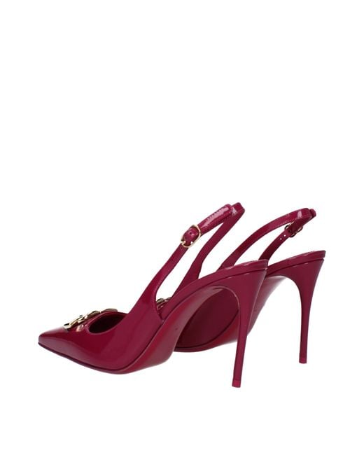 Dolce & Gabbana Purple Sandalen CG0680A10378i484 Frauen Leder lila/Cyclamen