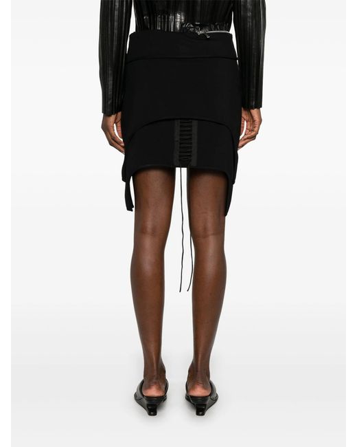 Helmut Lang Mini-Rok Met Veters in het Black