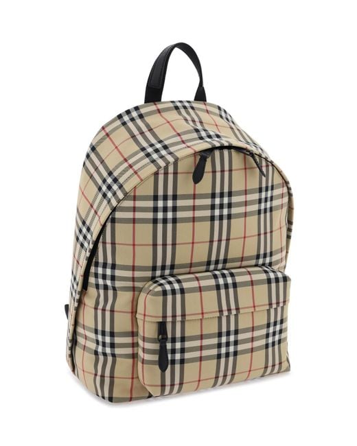 Check Backpack Burberry pour homme en coloris Multicolor