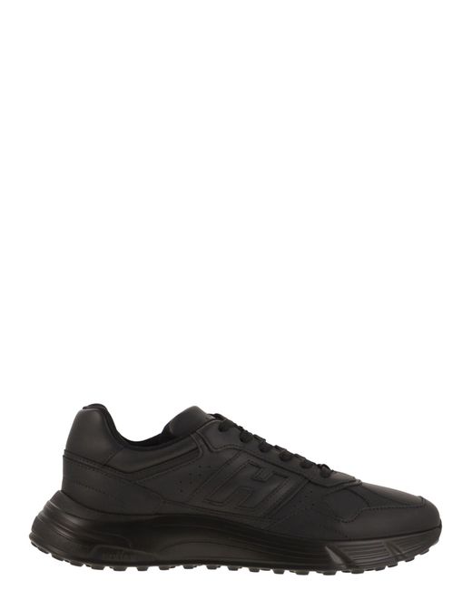 Hogan Hyperlight Lederen Trainers in het Black voor heren