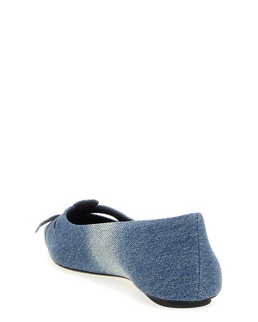Marc Jacobs Blue 'The Denim Kat' Ballet Flats