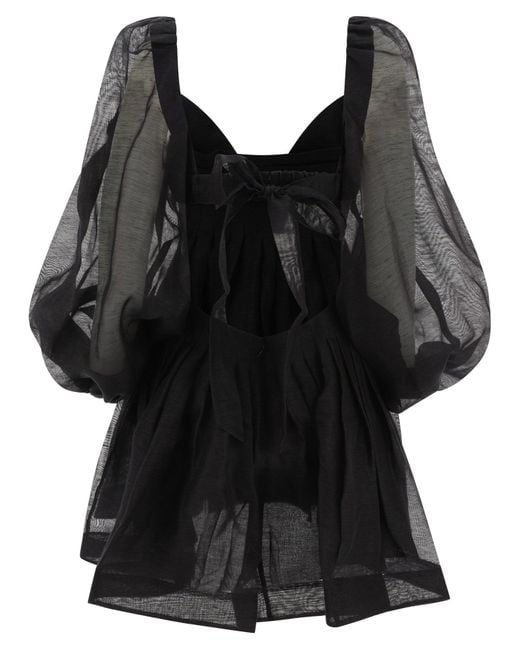 Zimmermann Black "Harmony Bralette" Kleid