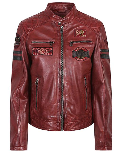 Daytona 73 Red Walkora Leather Moto Jacket