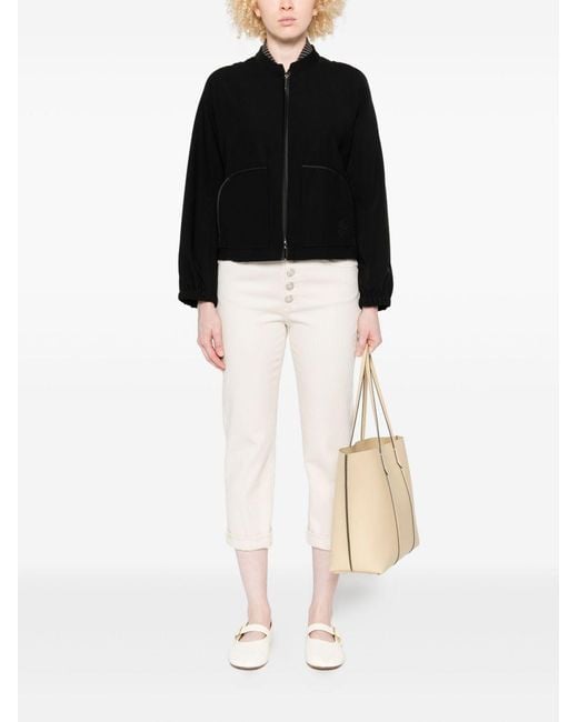 Emporio Armani Black Zipped Blouson Jacket