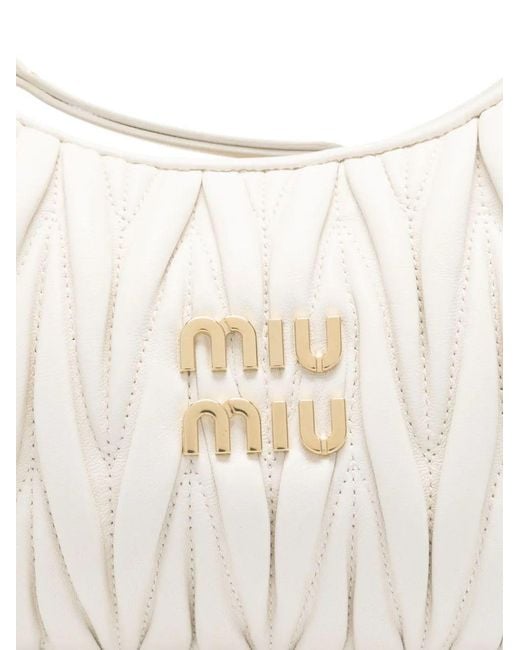 Miu Miu White Borse Matelasse'