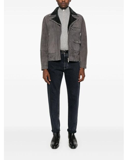 Jean À Logo Brodé Brunello Cucinelli pour homme en coloris Blue