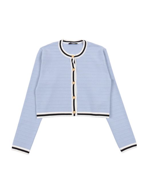 Balmain Blue Knit Cardigan