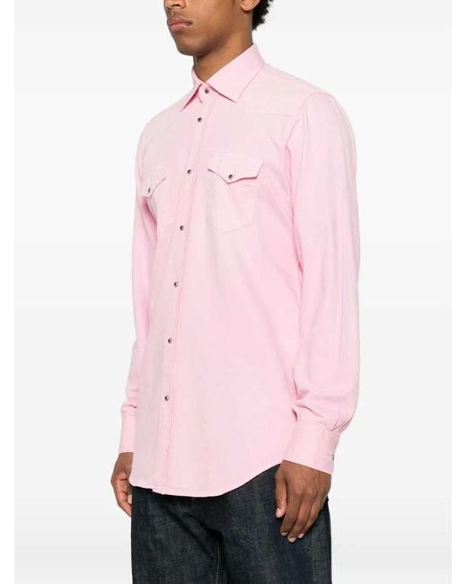 Sartorio Napoli Pink Texas Shirt With Pocket
