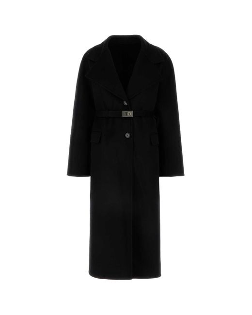 Ferragamo Black Single Breasted Coat