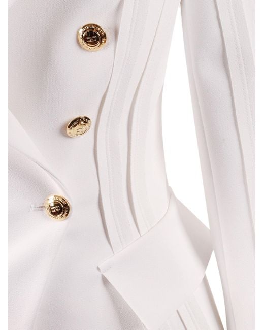 Elisabetta Franchi White Jacket Polyester Elastane