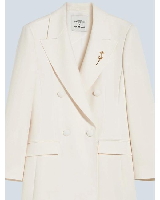 Marella Red Blazer in Cady Crêpe