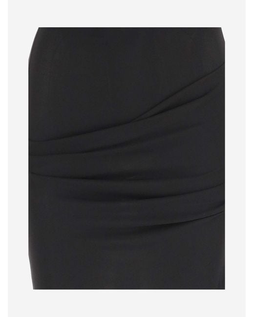 Jacquemus La Mini Robe Drapeado in het Black