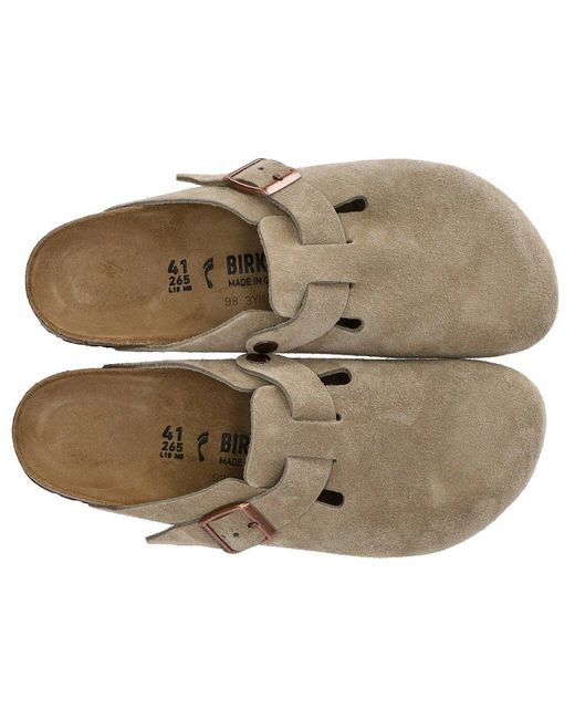 Birkenstock Brown Boston Suede Taupe Clog