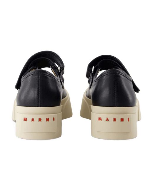 Mary Jane Sneakers Leather Black Marni de color Blue
